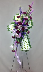 Lavender And Daisy Cross  from Carl Johnsen Florist in Beaumont, TX