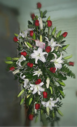 Red and White Spray from Carl Johnsen Florist in Beaumont, TX