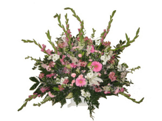 Large Pink & White Basket from Carl Johnsen Florist in Beaumont, TX