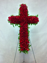 Always Remembered Red Rose Cross  from Carl Johnsen Florist in Beaumont, TX
