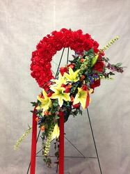 CJS436 Silk Easel Wreath  from Carl Johnsen Florist in Beaumont, TX