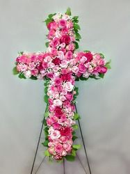Pink Rose Cross from Carl Johnsen Florist in Beaumont, TX