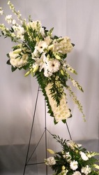 White Sympathy Cross from Carl Johnsen Florist in Beaumont, TX