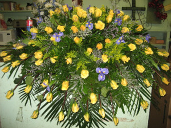 Yellow Roses And Iris from Carl Johnsen Florist in Beaumont, TX