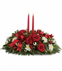 Holiday Shimmer Centerpiece from Carl Johnsen Florist in Beaumont, TX