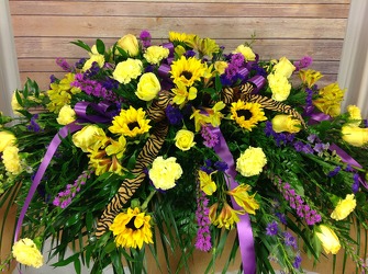 LSU Casket Cover  from Carl Johnsen Florist in Beaumont, TX