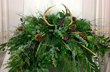 Deer Antler Casket Cover from Carl Johnsen Florist in Beaumont, TX