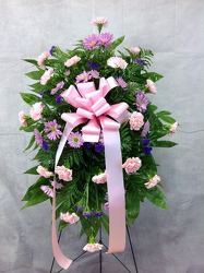 Pink And Lavender Tribute Spray  from Carl Johnsen Florist in Beaumont, TX