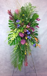 Sacred Garden Standing Spray  from Carl Johnsen Florist in Beaumont, TX