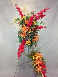 CJS439 Silk Easel Spray  from Carl Johnsen Florist in Beaumont, TX