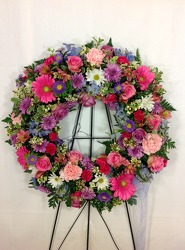 Vibrant Feminine Wreath  from Carl Johnsen Florist in Beaumont, TX