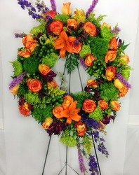 Bright And Bold Wreath from Carl Johnsen Florist in Beaumont, TX