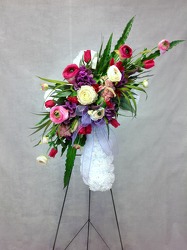 CJS452 Silk Sympathy Cross  from Carl Johnsen Florist in Beaumont, TX