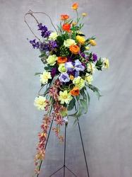 CJS453 Silk Easel Spray  from Carl Johnsen Florist in Beaumont, TX