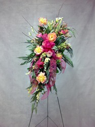 CJS455 Silk Easel Spray  from Carl Johnsen Florist in Beaumont, TX