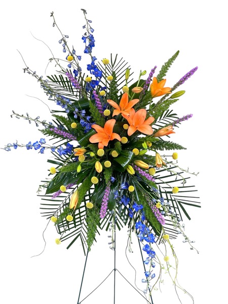 Summer Splendor Standing Spray from Carl Johnsen Florist in Beaumont, TX
