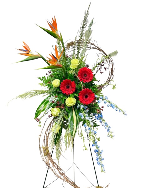 Magnificent Memories Standing Spray  from Carl Johnsen Florist in Beaumont, TX