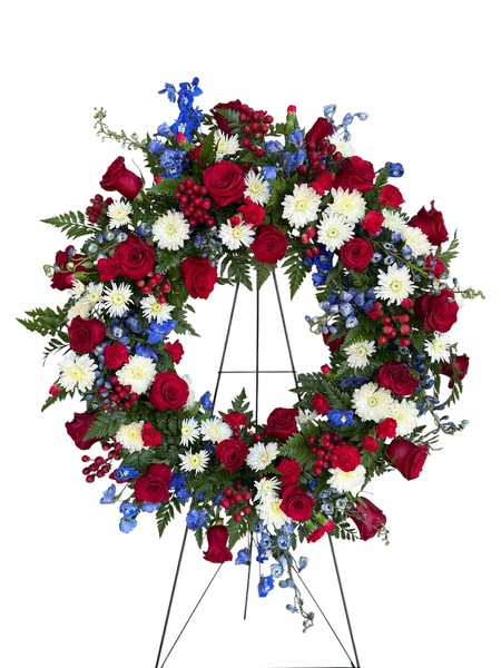 Patriotic Wreath from Carl Johnsen Florist in Beaumont, TX