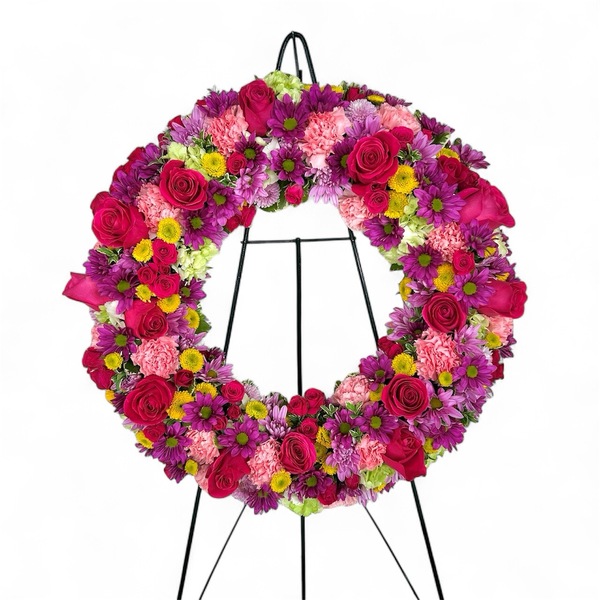 Vibrant Feminine Wreath  from Carl Johnsen Florist in Beaumont, TX