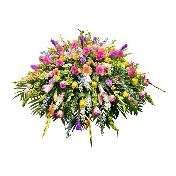 Spring Garden Casket Spray  from Carl Johnsen Florist in Beaumont, TX