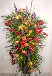 Beyond Fall Standing Spray  from Carl Johnsen Florist in Beaumont, TX