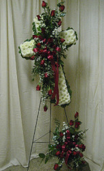 Red Rose Pinned Cross from Carl Johnsen Florist in Beaumont, TX