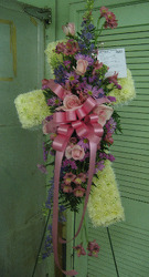 Pink And Lavender Cross  from Carl Johnsen Florist in Beaumont, TX