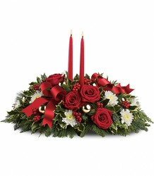 Holiday Shimmer Centerpiece from Carl Johnsen Florist in Beaumont, TX